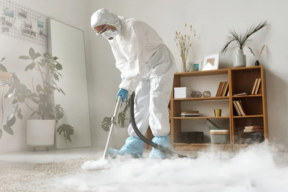 Housekeeper organizing towels in a hotel room, showcasing the art of cleanliness and service.